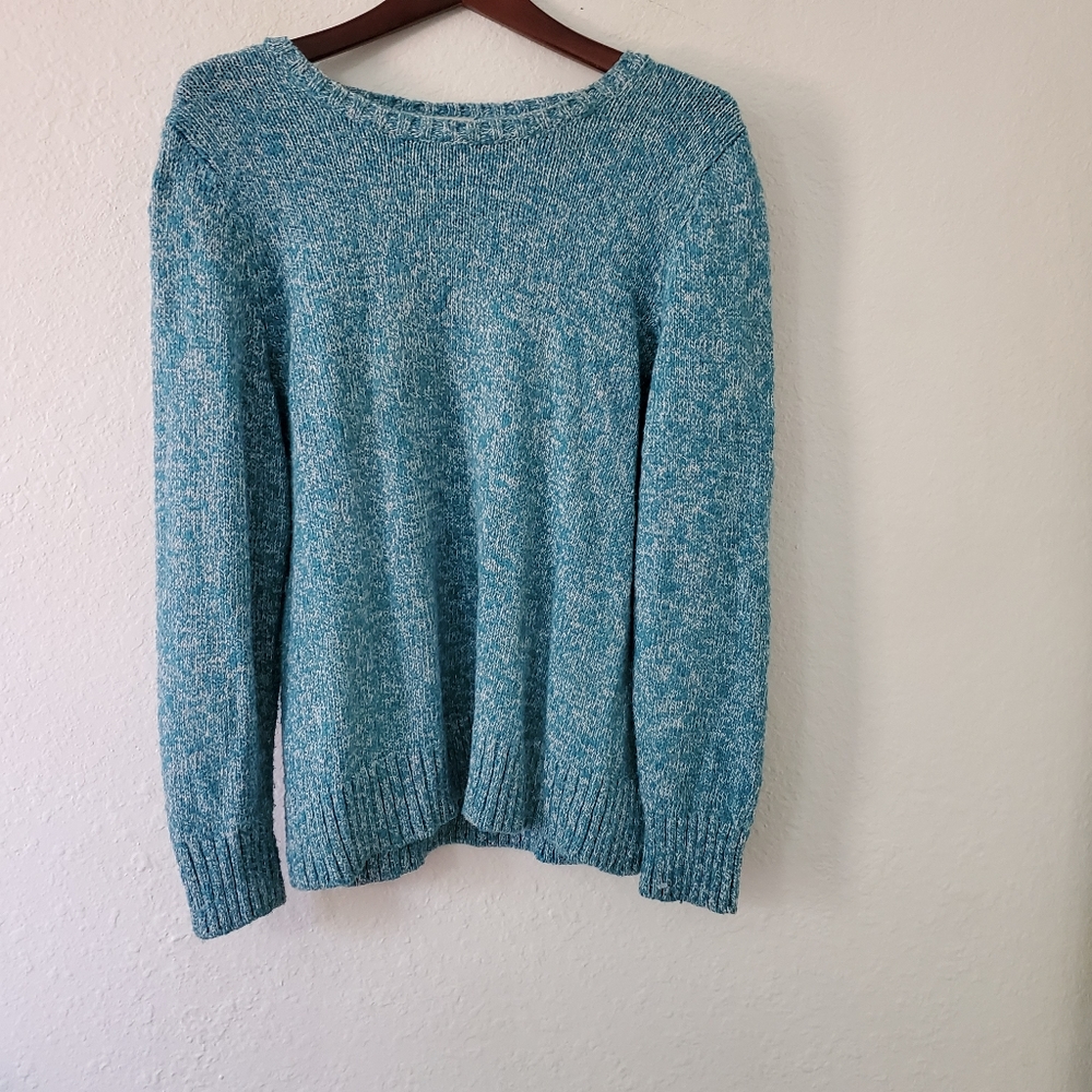 L.L Bean 100% Cotton Scoop Neck Pullover Sweater